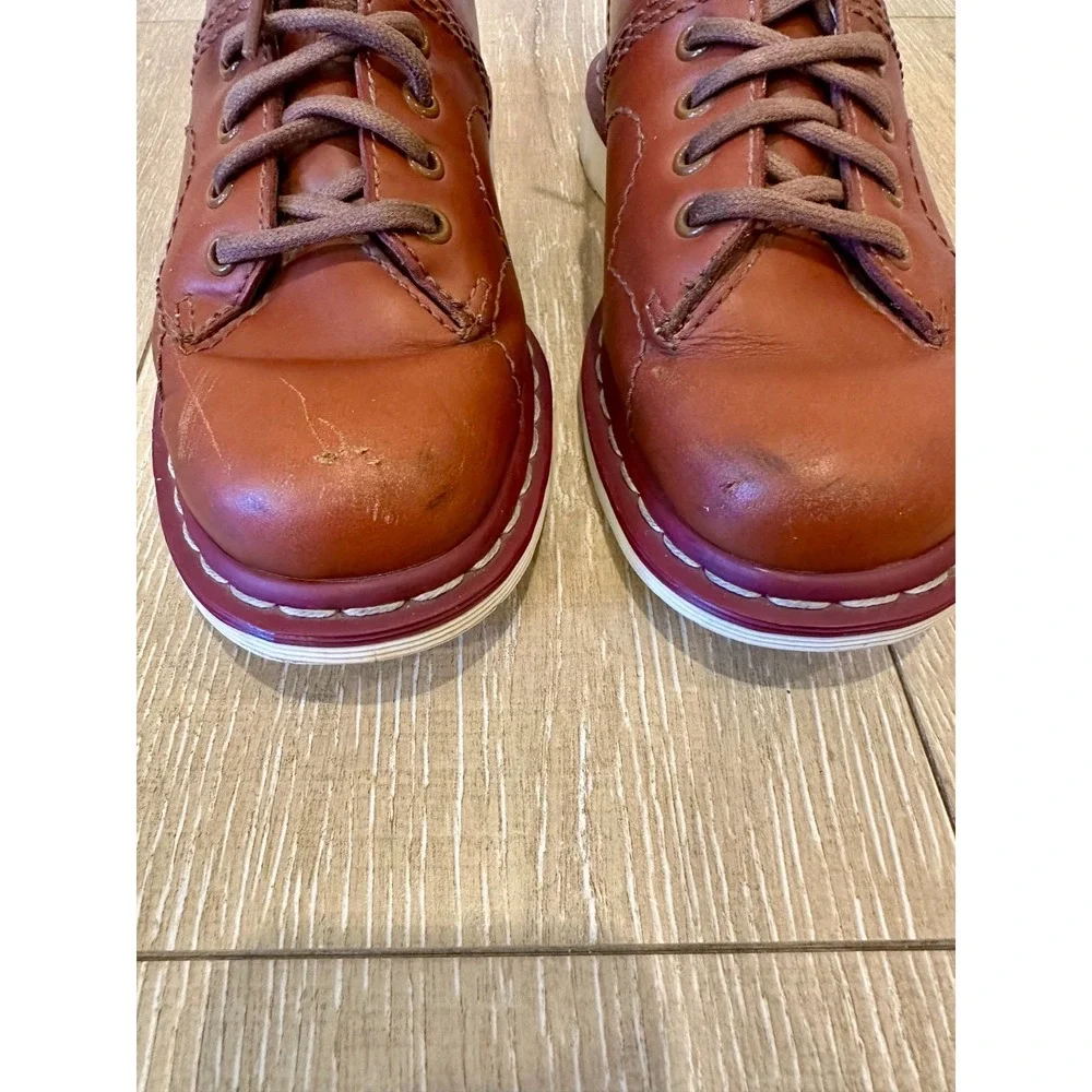 Dr. Martens Philip 7-Eye Daily Monkey Boots Brown Sz 7 Leather Casual Lace Up